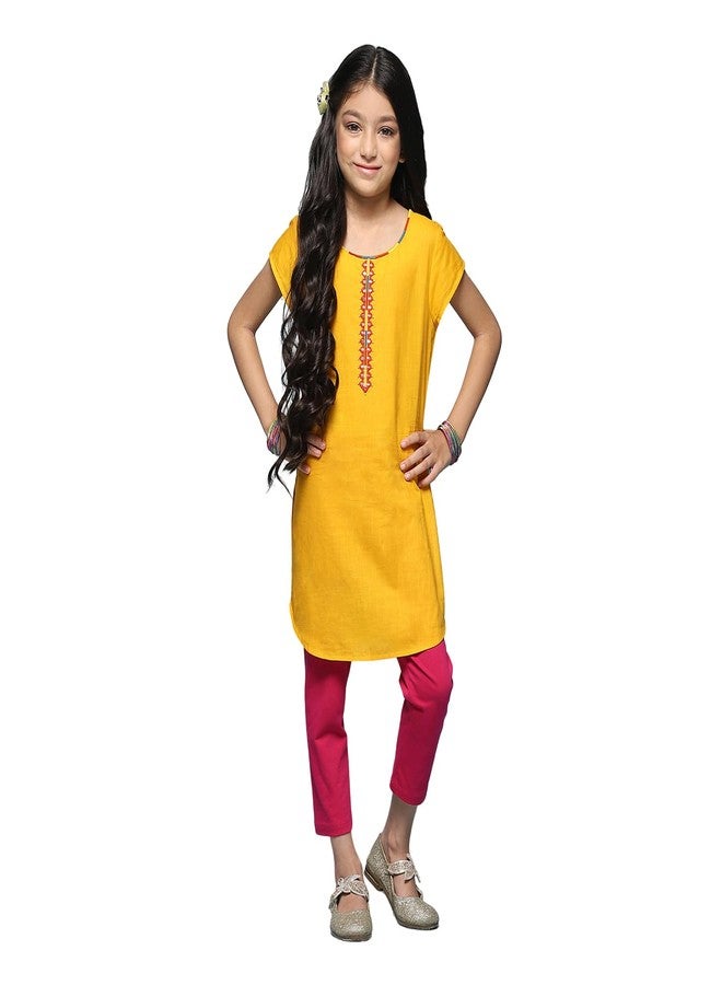 Biba Girls SOLID STRAIGHT KID(KW3744_YELLOW_13) - Image 1