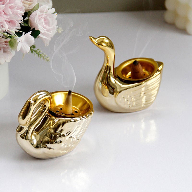 European Style Desktop Swan Style Incense Burner Cone Incense Holder Middle East Arab Incense Furnace - Image 4