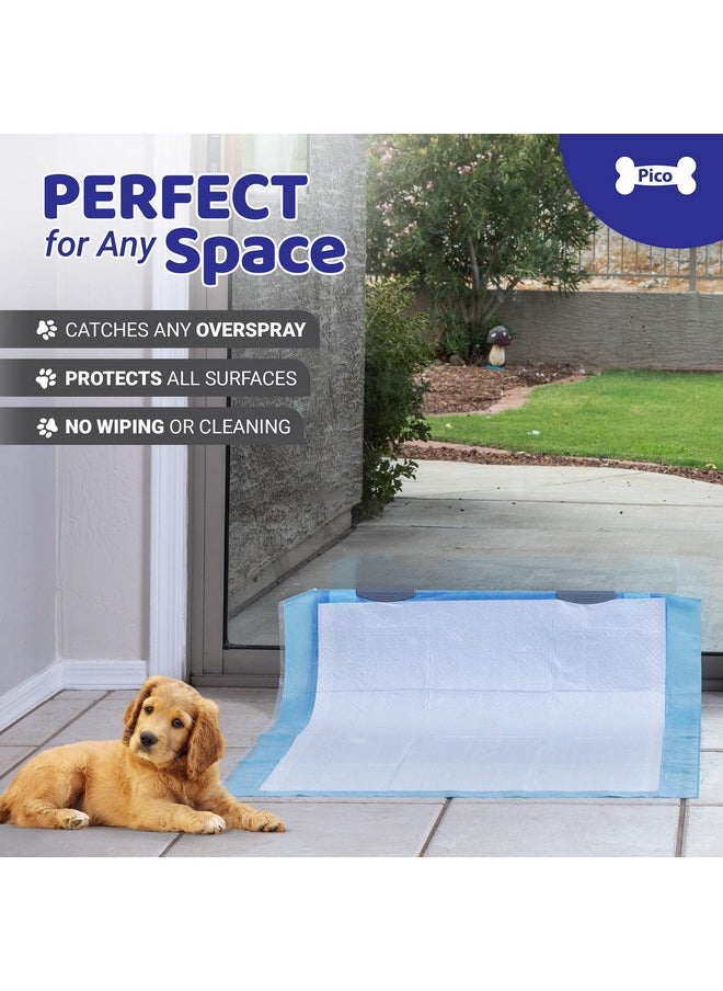 PICO Pico Stand Up Vertical Wall Dog Puppy Pee Pad Holder - Indoor Splash Guard for Potty Training - Potty Pad Holder with Easy Clean up for Leg Lifting Small and Medium Dogs Potty Wall  - Image 4