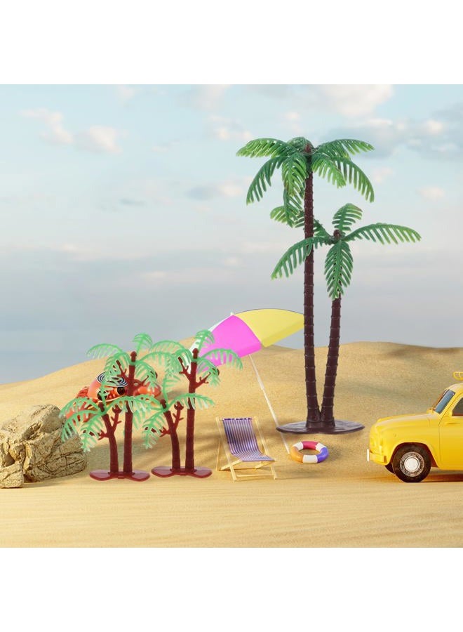 Gtziqa Palm Tree Cake Topper, 16 Pcs Mini Fake Palm Tree Decor Miniature Coconut Trees Model Artificial Tropical Rainforest Greenery Plant Decoration for Micro Aquarium Garden Building Landscape Sandbox - Image 3