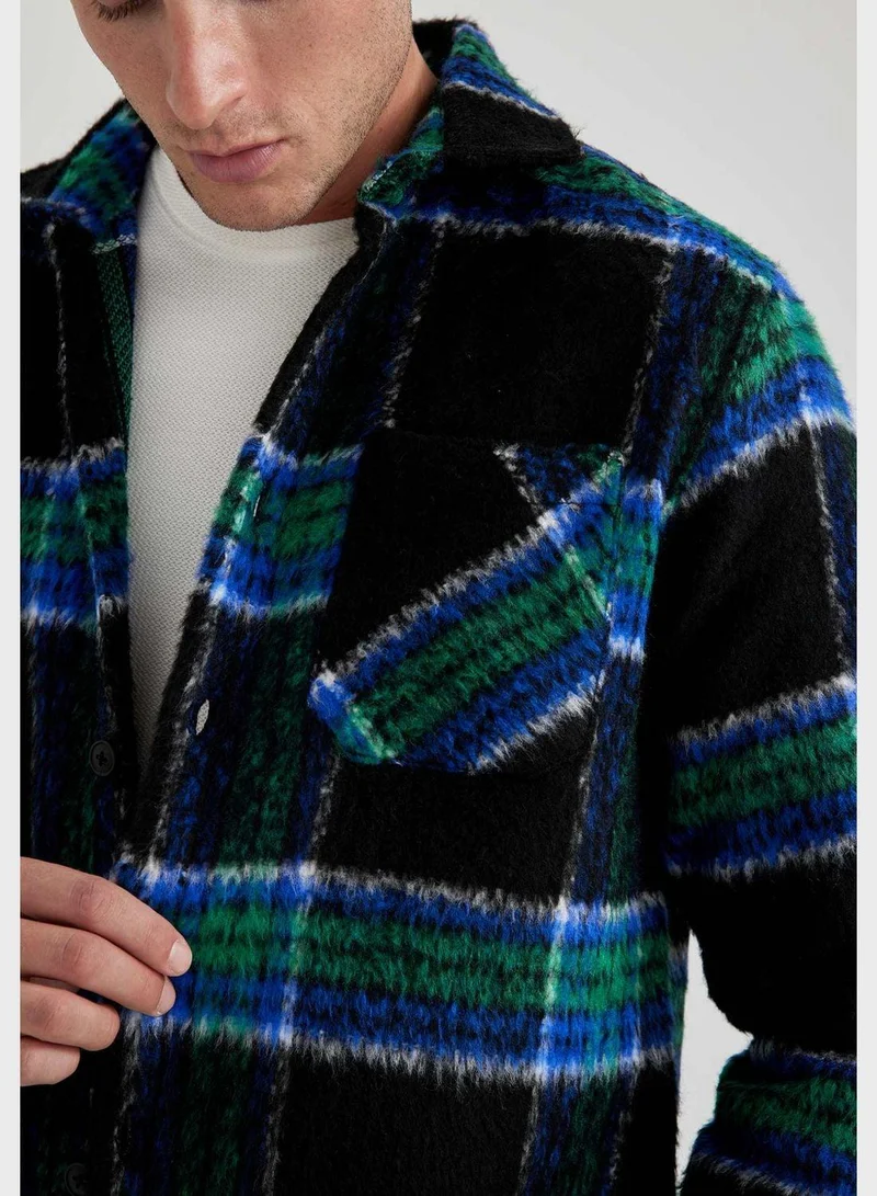 ديفاكتو جاكيت كاروهات بجيوب