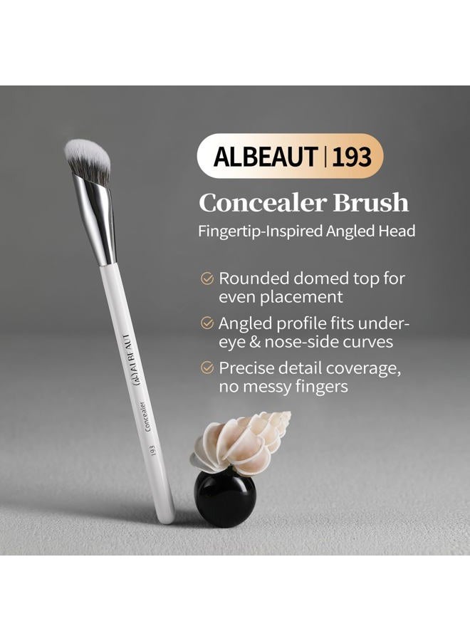 Albeaut Concealer Brush, Angled Under Eye Makeup Small Foundation Precision Face Blending Brush (193 concealer brush) - Image 2