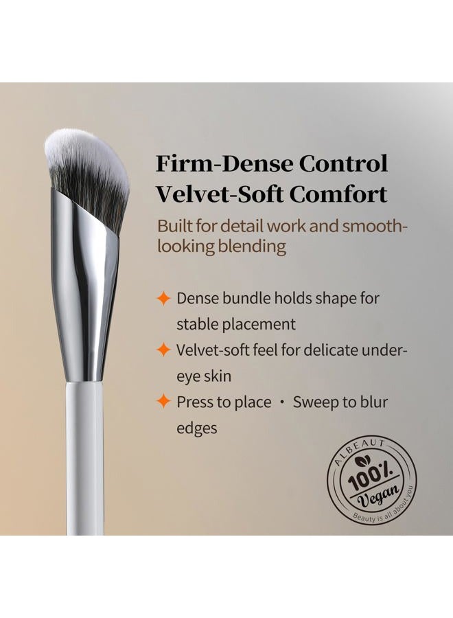 Albeaut Concealer Brush, Angled Under Eye Makeup Small Foundation Precision Face Blending Brush (193 concealer brush) - Image 3