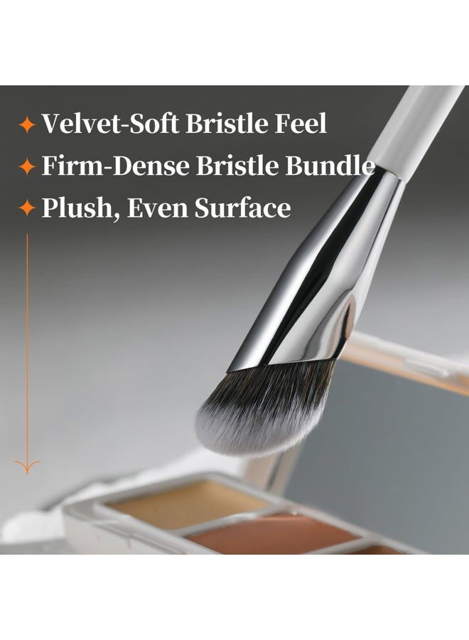 Albeaut Concealer Brush, Angled Under Eye Makeup Small Foundation Precision Face Blending Brush (193 concealer brush) - Image 4