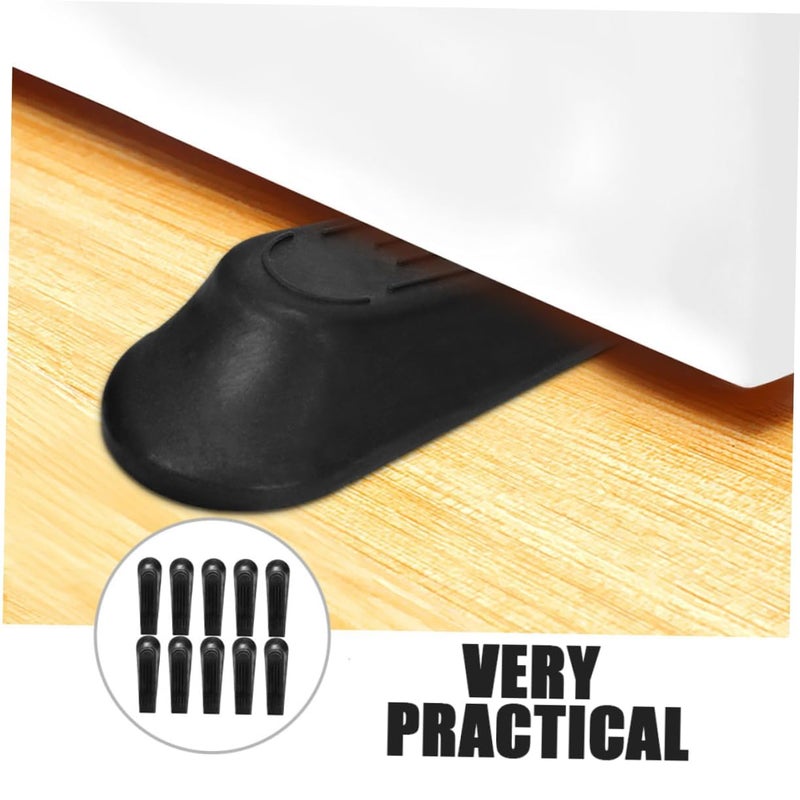 MySouqEg | 2 Door Stops Door Buffers for Home Bathroom Non-Slip Design Wear-Resistant Material Prevent Slamming Finger Injuries (Black) - Image 1