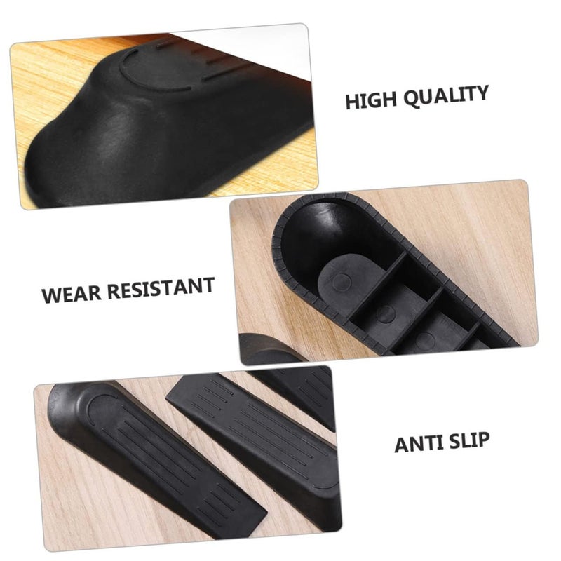 MySouqEg | 2 Door Stops Door Buffers for Home Bathroom Non-Slip Design Wear-Resistant Material Prevent Slamming Finger Injuries (Black) - Image 3
