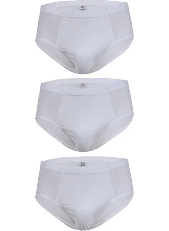 Yıldız Star 3-Pack Men's White 100% Cotton Jersey Slip