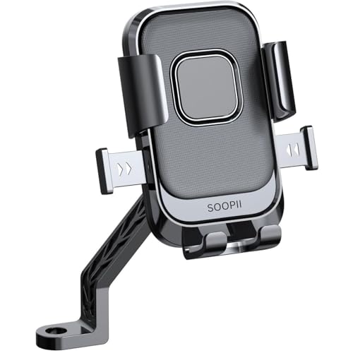 SOOPII Universal Bike Mobile Holder with One Click Locking | Anti-Slip and Adjustable Angle for Motorcycles, Bicycles, E-Bikes, Scooters, Shockproof & Heavy-Duty Mount for All Smartphones - Image 1