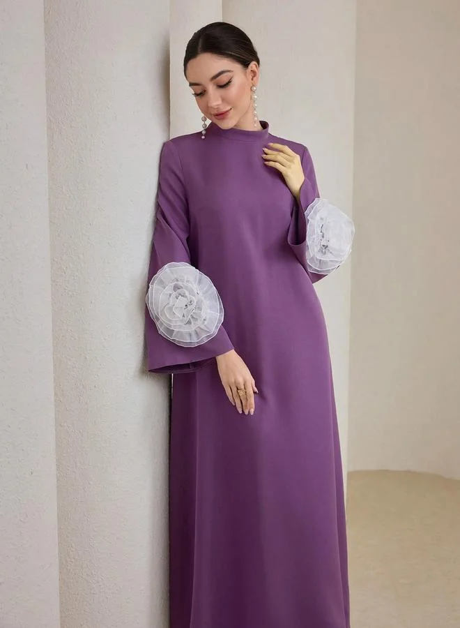 تايك تو جلابية بكشكشة وتفاصيل زهور