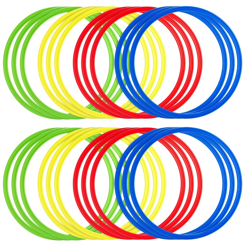 Juvale Juvale 24 Pack Agility and Speed Training Rings for Trainers Gyms Athletics Exercise 1575 Inches