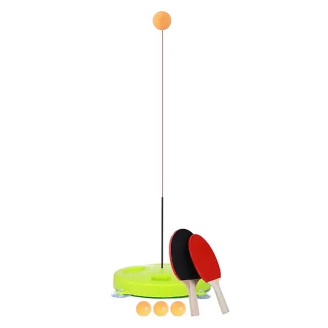 Sawkirp Darshraj Indoor Hanging Table Tennis Ping Pong Trainer Portable Set with Adjustable Height- Self Training Games- Random Design (Table Tennis Floor Trainer Set) - Image 1
