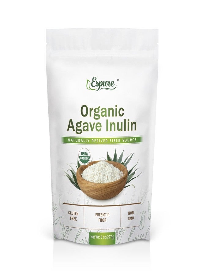 Espure Organic Agave Inulin - USDA Certified Organic, Sweetener & Natural Prebiotic Fiber, Gluten Free; 8oz
