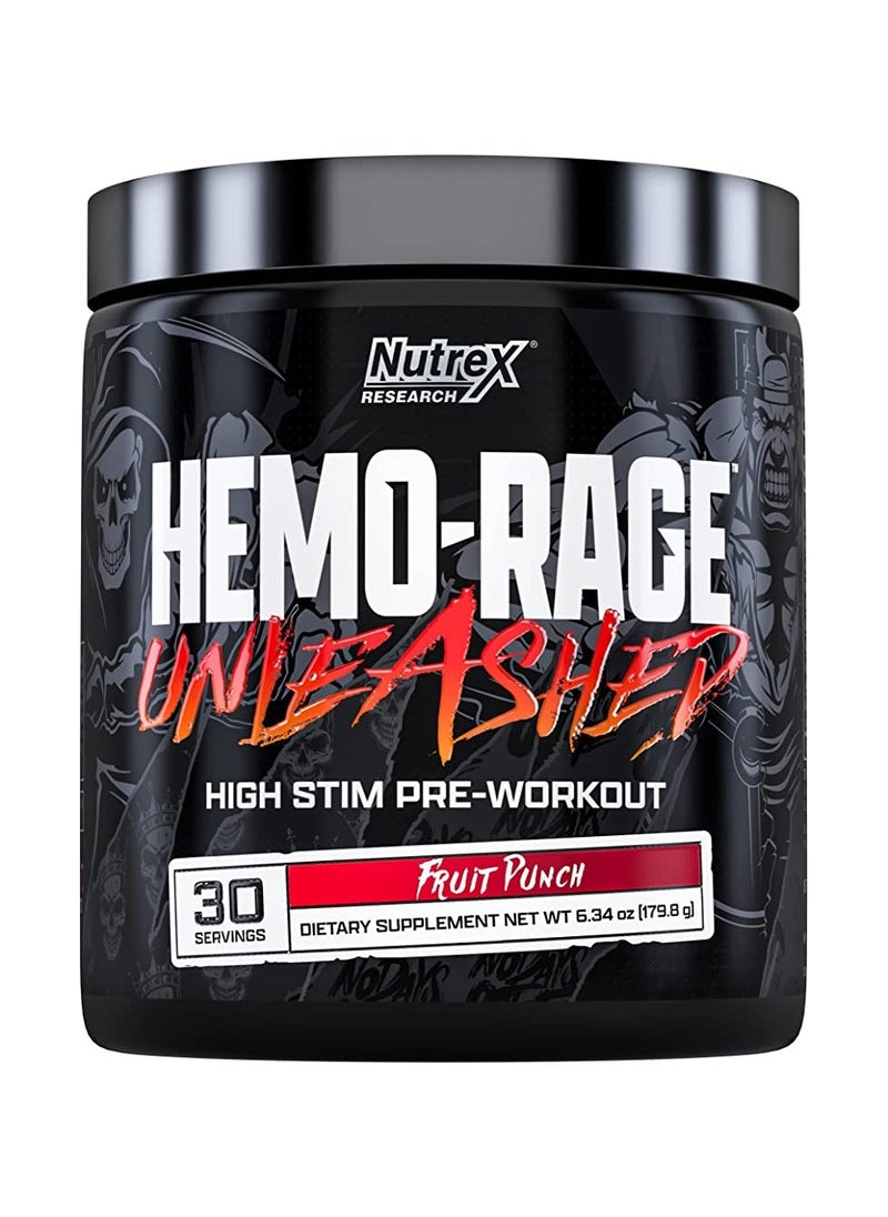 Nutrex Research - Hemo-Rage Unleashed, Fruit Punch, 30 - Image 1