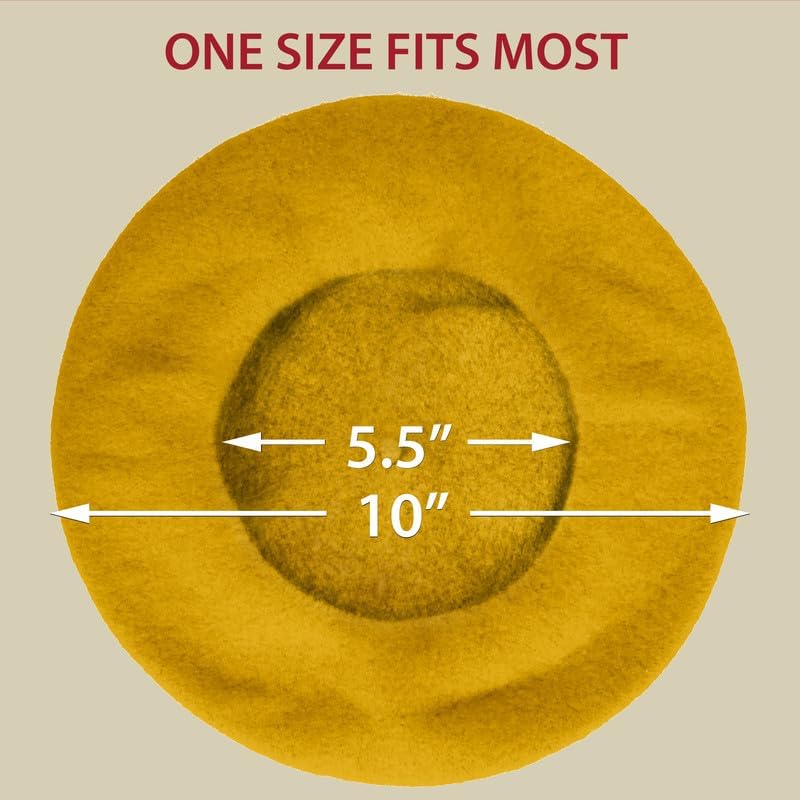 KANGAROO Vintage French Beret - Unisex Wool Hat for Men & Women, Cosplay, Costume Party, Parisian Fashion Accessory - Image 3