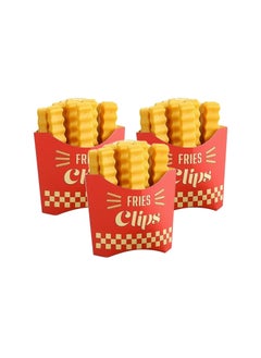 Generic Creative Magnetic Seal Clips for Snack Bags 3 boxes of French fries clip [36 pack with magnetic box]] 