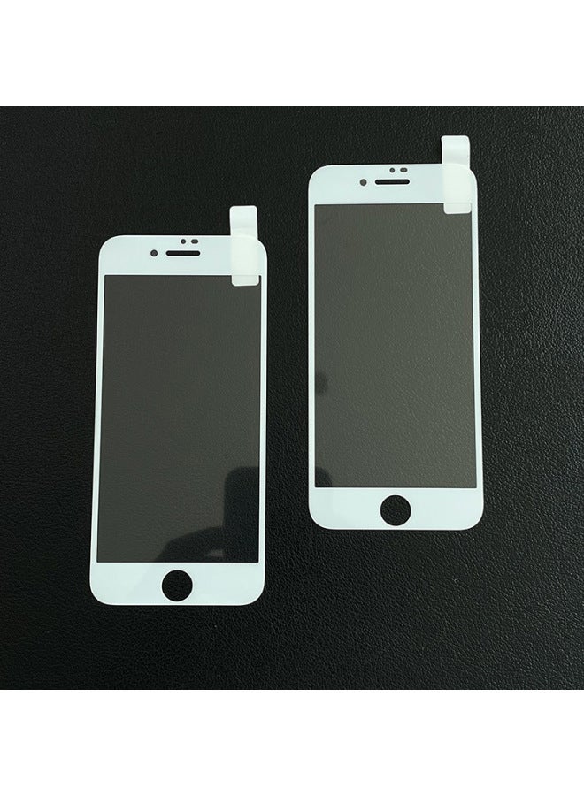 IPhoneSE3 Full Screen Tempered Glass Film Special Thick Gel Edgeless Half Screen Protection For Apple SE2022 High Definition Anti-Fingerprint-Color:High Aluminum Arc · Plasma · Full Screen Screen Printing Three Strong ]-Dimensions:iPhoneSE2020 Boxed] - Image 1