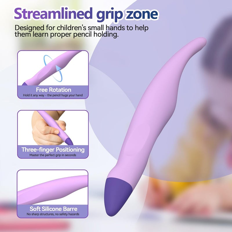 AWINNER 2 Pack Kid-Friendly Stylus Pens for Touch Screens,Tablet Stylus Pen Purple Blue Stylus Universal Touch Screen Capacitive Stylus Compatible with Kindle ipad iPhone - Image 4