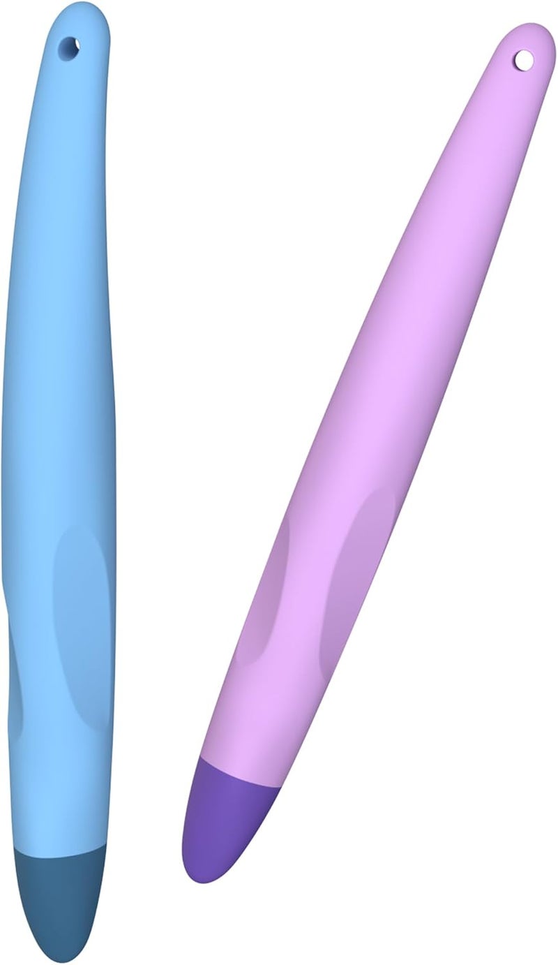 AWINNER 2 Pack Kid-Friendly Stylus Pens for Touch Screens,Tablet Stylus Pen Purple Blue Stylus Universal Touch Screen Capacitive Stylus Compatible with Kindle ipad iPhone - Image 1