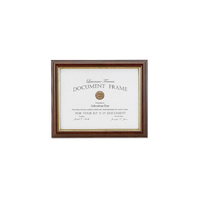 185181 WALNUT AND GOLD DOCUMENT PICTURE FRAME 85X11