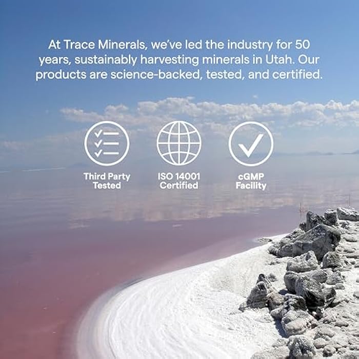 Trace Minerals باك مسحوق المعادن الأساسية - دعم الإلكتروليت - 1200 ملغ فيتامين C بالإضافة إلى 70+ معدن أساسي - نكهة التوت - 30 عبوة - Image 5
