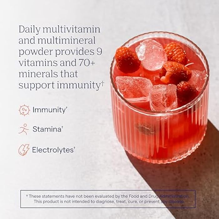 Trace Minerals باك مسحوق المعادن الأساسية - دعم الإلكتروليت - 1200 ملغ فيتامين C بالإضافة إلى 70+ معدن أساسي - نكهة التوت - 30 عبوة - Image 2