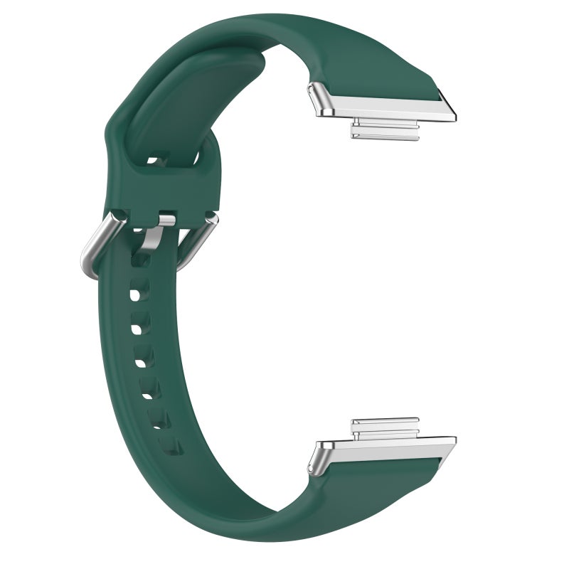 erorex For Huawei Watch Fit 2 Small Waist Silicone Watch Band, Size:L(Green) - Image 4