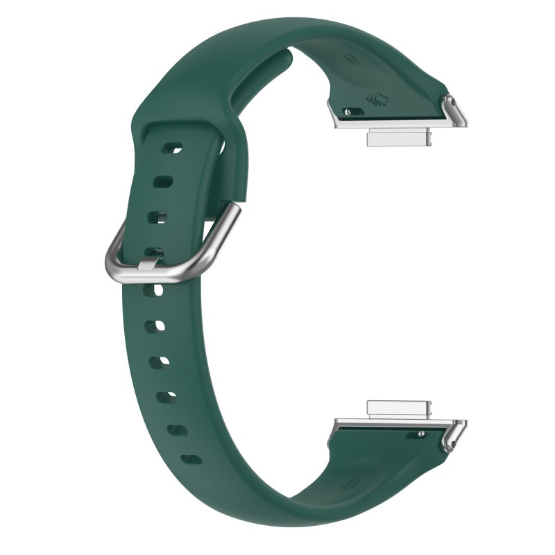 erorex For Huawei Watch Fit 2 Small Waist Silicone Watch Band, Size:L(Green) - Image 3