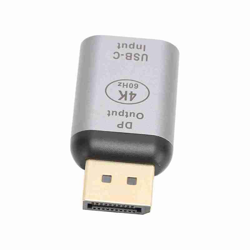 محول USB C إلى DisplayPort بدقة 4K وتردد 60 هرتز متوافق مع OS Tablet Pro وDell XPS وSurface Book 2 - توصيل وتشغيل لأجهزة التلفاز والشاشات وأجهزة العرض - هيكل صغير من الألومنيوم لنقل الفيديو والصوت - Image 2