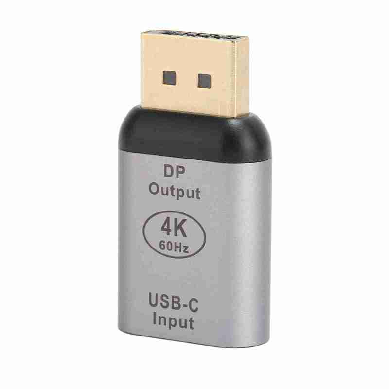 محول USB C إلى DisplayPort بدقة 4K وتردد 60 هرتز متوافق مع OS Tablet Pro وDell XPS وSurface Book 2 - توصيل وتشغيل لأجهزة التلفاز والشاشات وأجهزة العرض - هيكل صغير من الألومنيوم لنقل الفيديو والصوت - Image 4