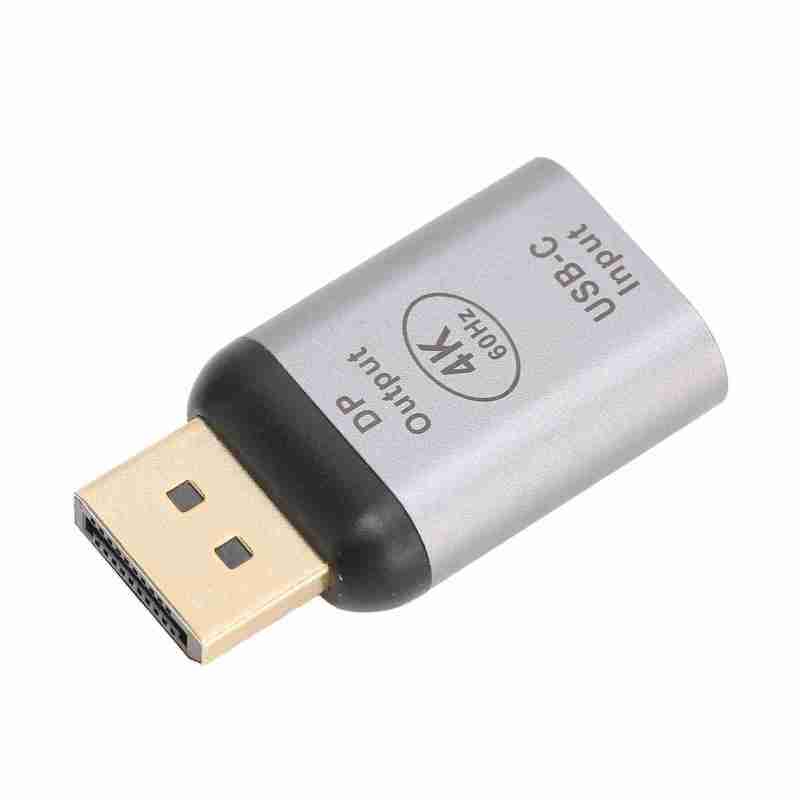 محول USB C إلى DisplayPort بدقة 4K وتردد 60 هرتز متوافق مع OS Tablet Pro وDell XPS وSurface Book 2 - توصيل وتشغيل لأجهزة التلفاز والشاشات وأجهزة العرض - هيكل صغير من الألومنيوم لنقل الفيديو والصوت - Image 3