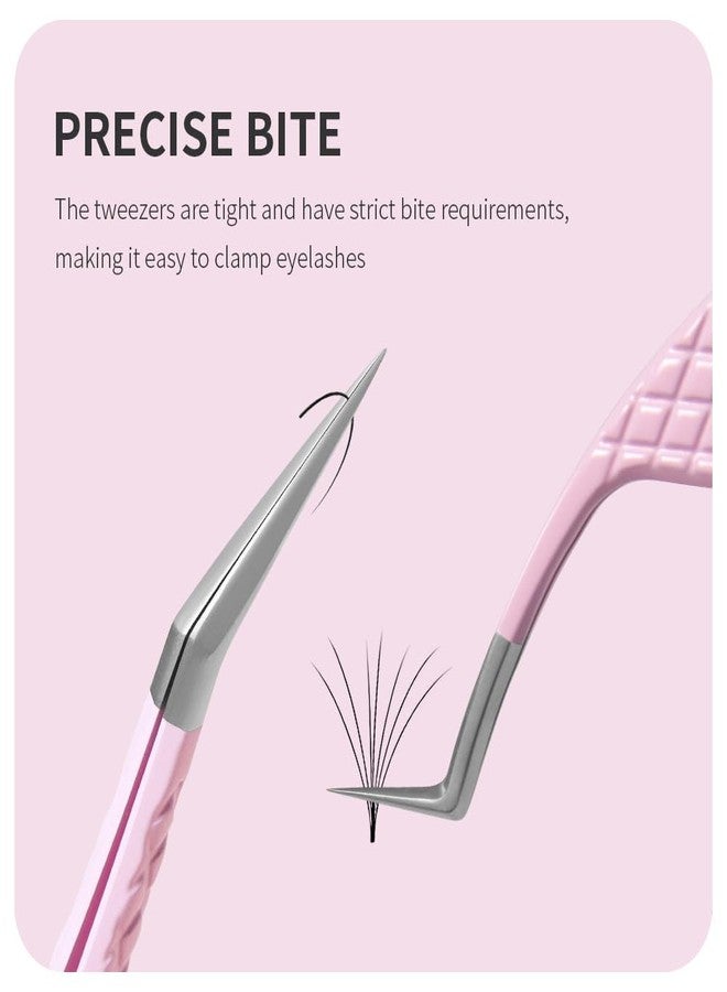 ANNAFRIS Eyelash Extension Tweezers,Fiber Tip Grip Boot Volume Lash Tweezers,Professional Pointed Lash Extension Tweezers for Easy Lash Application and Removal-F06 - Image 2
