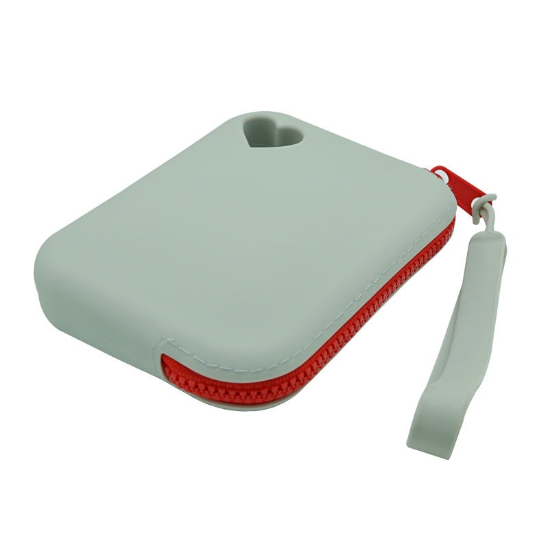 Multi-functional new silicone storage bag key waterproof and dustproof bag data aunt towel storage bag pet snack bag Off-white