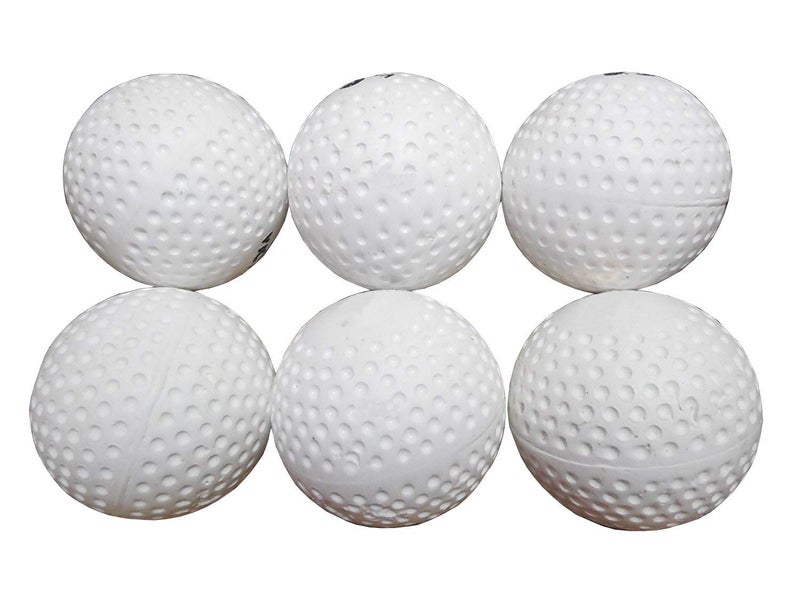 White Turf, Field Hockey Ball, Hockey Balls for Cricket Practice, Cricket Practice Ball (Pack of 6)