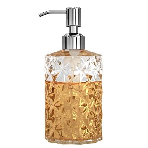 Luximal Glass Soap Dispenser Set for Bathroom, Handwash Liquid Dispensers Bottle, Liquid Hand Soap Dispenser with Plastic Pump, Lotion Dispenser, Wash Basin Glass Bottle for Bathroom Accessories - Image 1