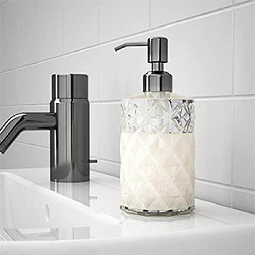 Luximal Glass Soap Dispenser Set for Bathroom, Handwash Liquid Dispensers Bottle, Liquid Hand Soap Dispenser with Plastic Pump, Lotion Dispenser, Wash Basin Glass Bottle for Bathroom Accessories - Image 3