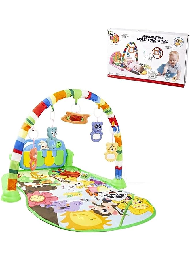 IAF Infant Play Mat & Floor Gym | Baby Activity Center 0-6 & Tummy Time Mat with Music, Lights, Hanging Toys | Activity Learning Center Essential for Newborns, Toddlers