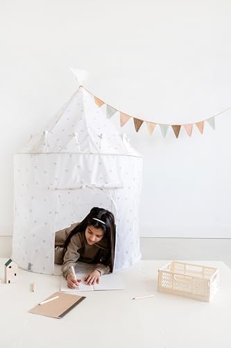 3 Sprouts Plastic Storage Crate, Toy Storage, Foldable Storage Box, Plastic Storage Box - Medium - Cream - Image 5