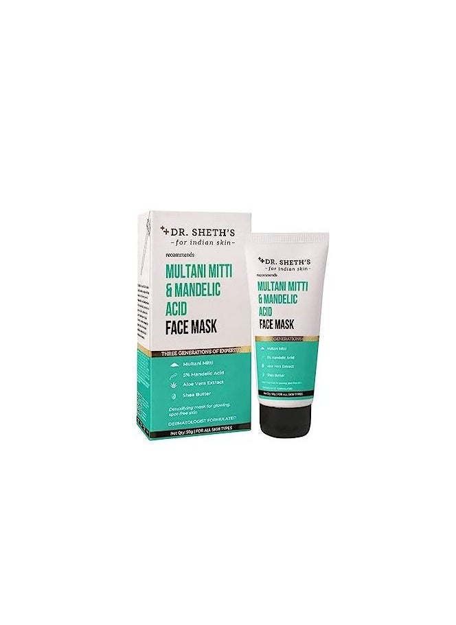 Dr. Sheth's - Dr. Sheth's Multani Mitti & Mandelic Acid Face Mask | With Aloe & Shea Butter 50 g - Image 1