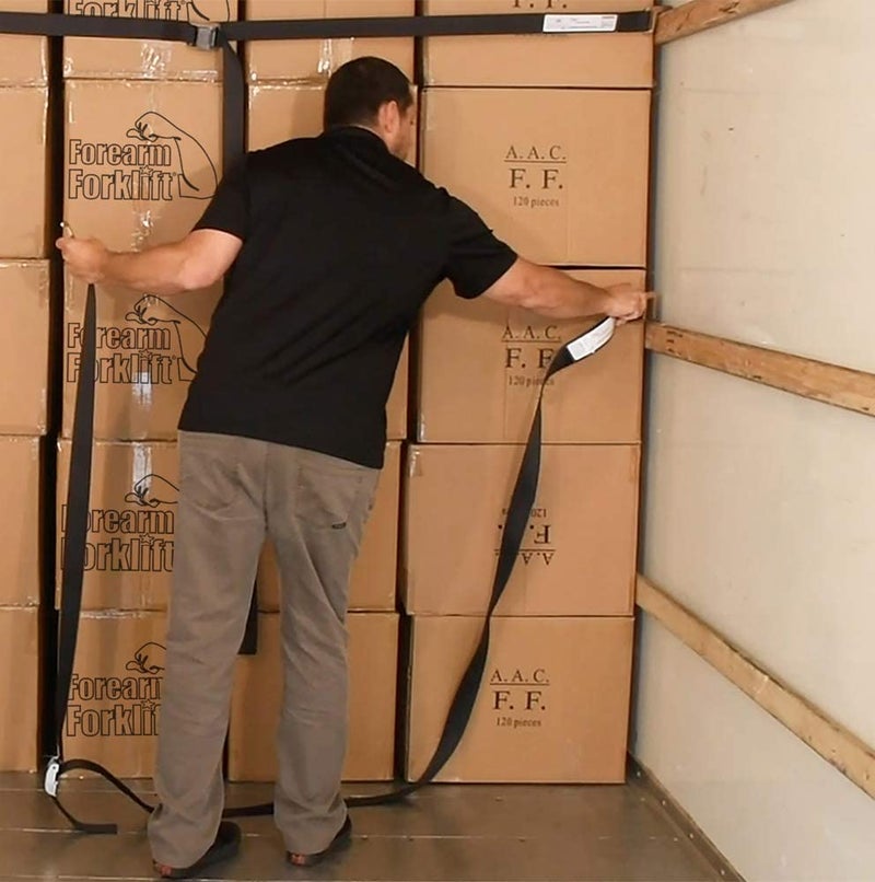 Forearm Forklift Tie Down Strap for Wood Rails for Securing Rental Truck Loads 2 Inches Wide X 12 5 Long Model FFSHS Black