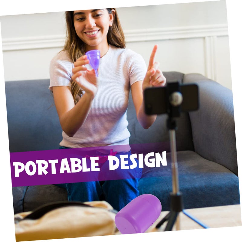 Microwaveable Steamed Disinfection Box For Female Period Accessories Storage Case In Purple And Pink - Image 5