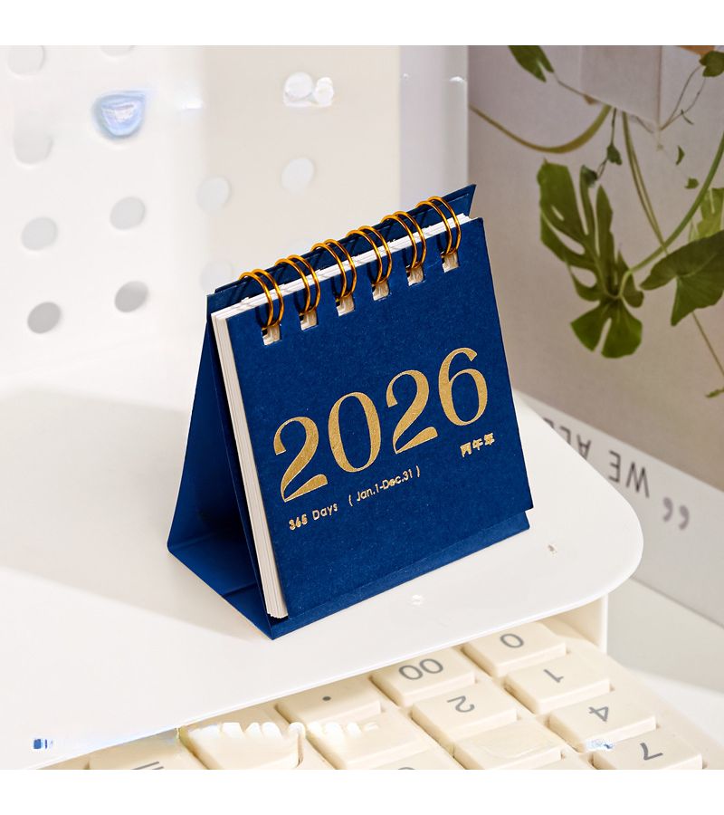 Coffee 2026 Cute Desktop Calendar Monthly View Portable Office Travel New Year Gift 14 10 Pack - Image 1