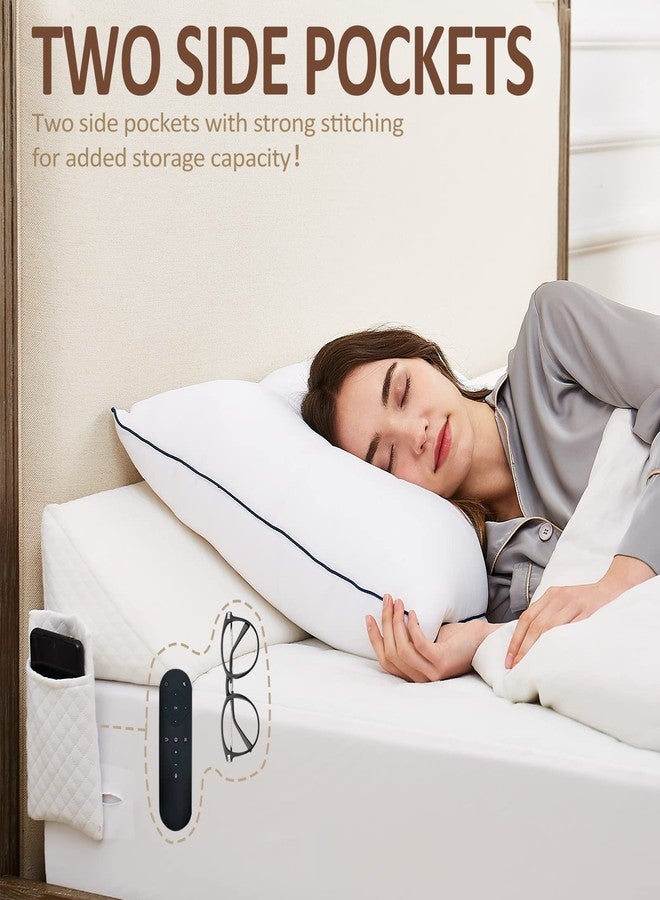 Home Mate Homemate King Size（76"x10"x6"） Bed Wedge Pillow for Headboard - Bed Gap Filler(0-8") - Triangle Bloster Pillow Wedge - White - Image 3
