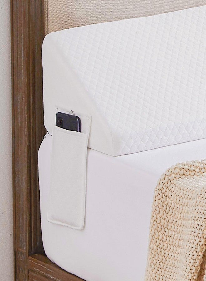 Home Mate Homemate King Size（76"x10"x6"） Bed Wedge Pillow for Headboard - Bed Gap Filler(0-8") - Triangle Bloster Pillow Wedge - White - Image 1