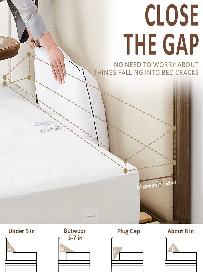 Home Mate Homemate King Size（76"x10"x6"） Bed Wedge Pillow for Headboard - Bed Gap Filler(0-8") - Triangle Bloster Pillow Wedge - White - Image 4