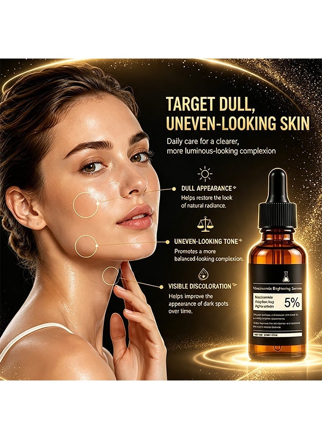Feimuko 5% Niacinamide Brightening Serum,with Ascorbic Acid & Alpha-Arbutin, Improve Dullness & Uneven Skin Tone, Strengthen Skin Barrier, Hydrating Facial Serum for Daily Skin Care, 30ml - Image 3