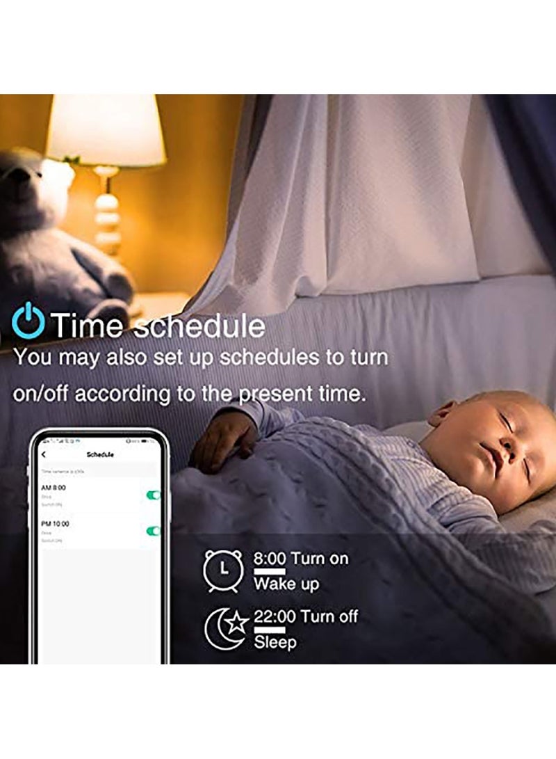 لمبة LED ذكية تعمل بالواي فاي E27 – ألوان RGB + أبيض دافئ وبارد، سطوع قابل للتعديل، متوافقة مع مساعد الصوت (عبوة من 10 قطع) - Image 3