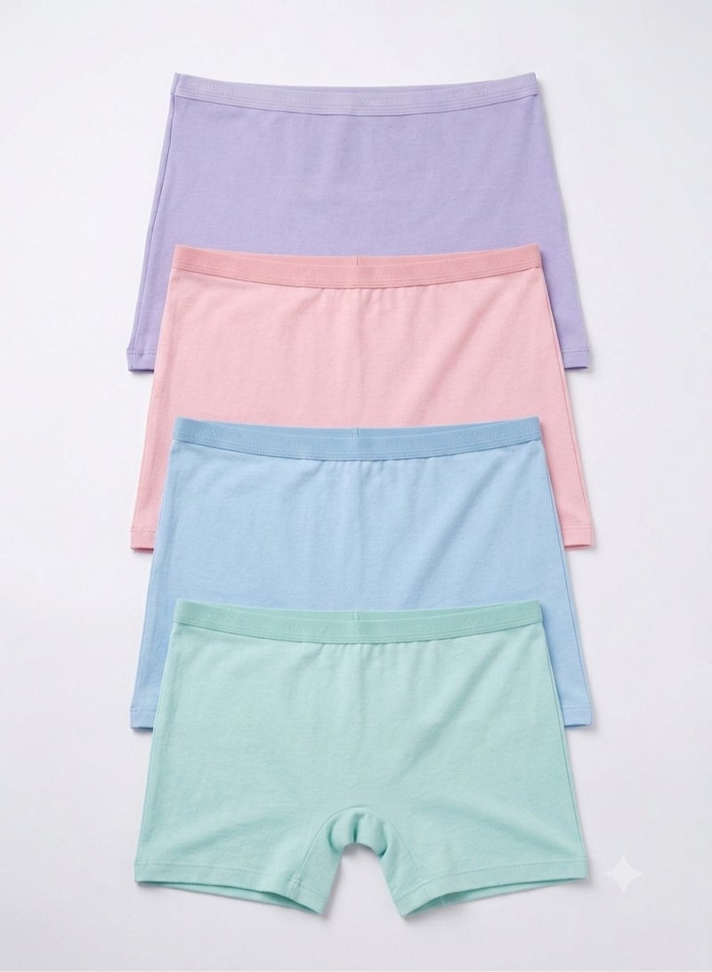 School Pack of 4 Women's Cotton Hot Short Underwear - Image 1