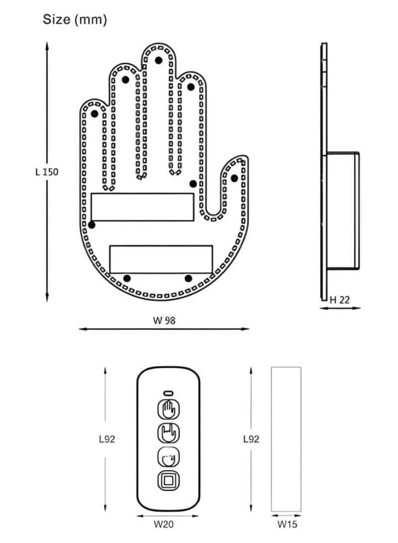 Remote Control Car Hand Gesture Light - Funny LED Finger Signs - Image 2