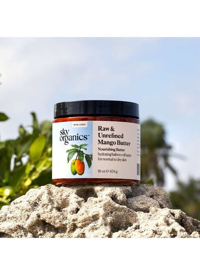 Sky Organics Mango Butter for Body & Face, 100% Raw and Unrefined to Hydrate, Balance & Even Tone 16 Oz.  - Image 2