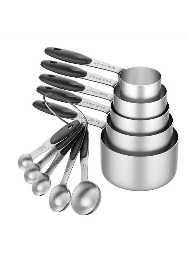 Food Grade Stackable Tablespoons and Teaspoons Measuring Set for Cooking & Baking - Image 1